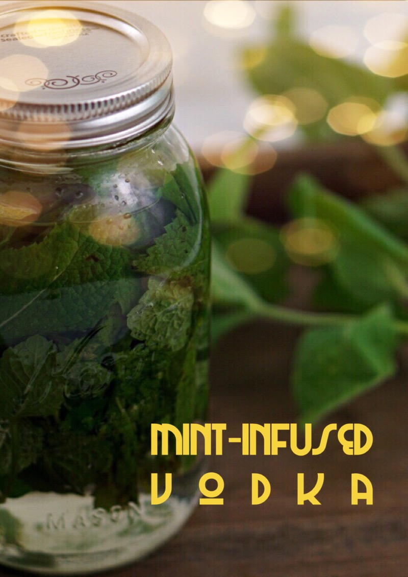 Mint-infused vodka is tasty and easy! All you need is vodka and fresh mint!