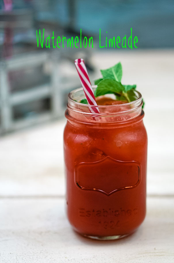 Watermelon Limeade is a lovely way to enjoy the delightful nectar of a perfectly ripe watermelon! Juicy and sweet, this drink is an ideal refresher!~Wet Whistle Drinks by Darla Bentley