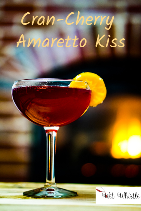 A Cran-Cherry Amaretto Kiss has a unique twist of cherry juice to enhance the amaretto. It pulls the flavors together so that this drink dances across your tongue and makes your lips smile. .~By Wet Whistle Drinks by Darla Bentley